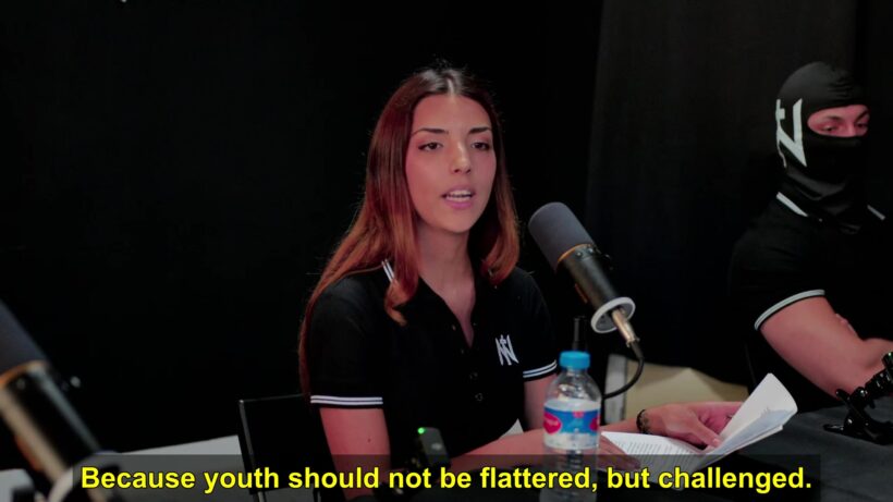 Isabel Peralta calls on Spanish youth to unite in defence of their embattled people