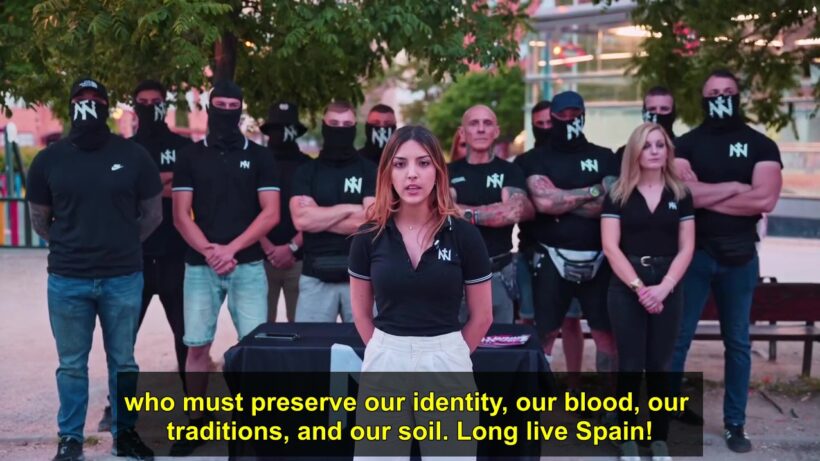 Isabel Peralta and Núcleo Nacional defending Hortaleza